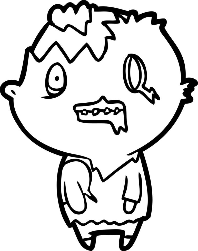 line drawing of a zombie vector