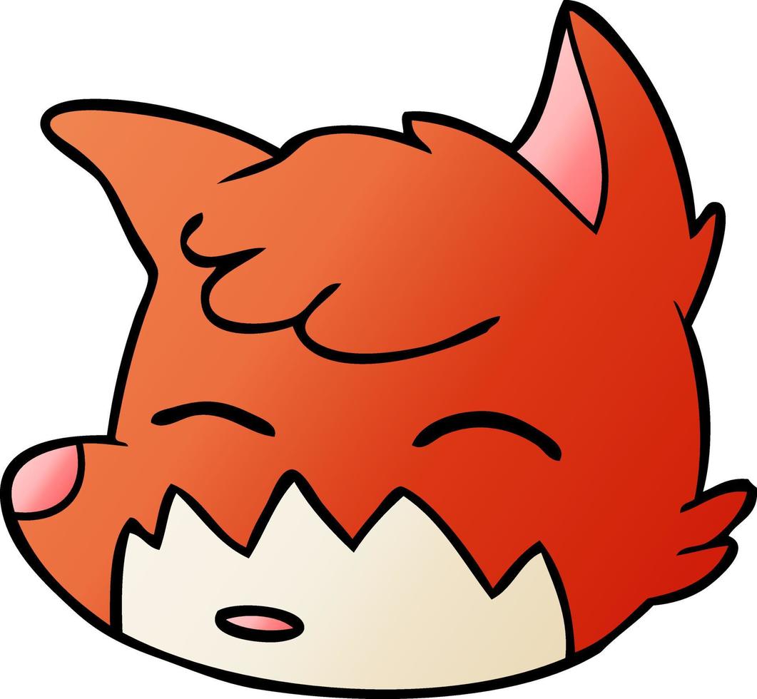 cartoon fox face vector