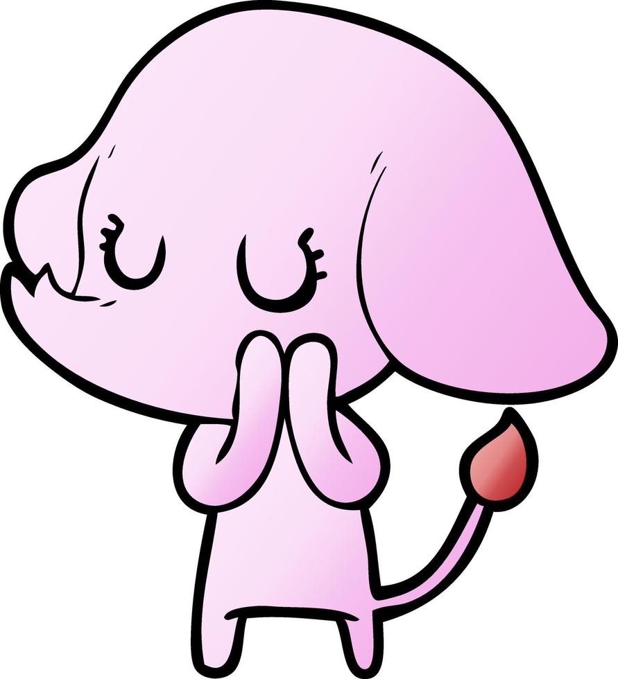 cute cartoon elephant vector