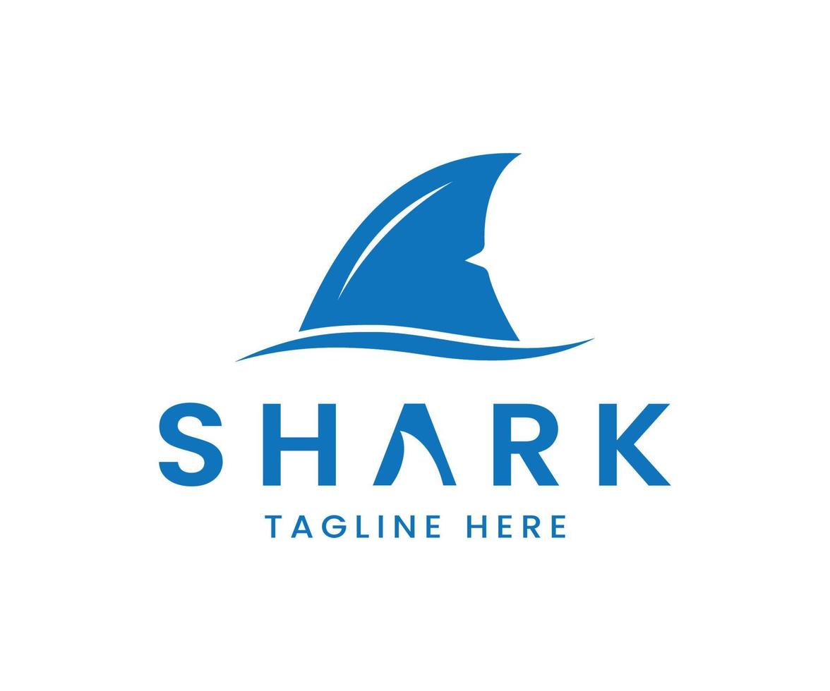 Shark Fin Shaped Logo Design. Shark Logo vector