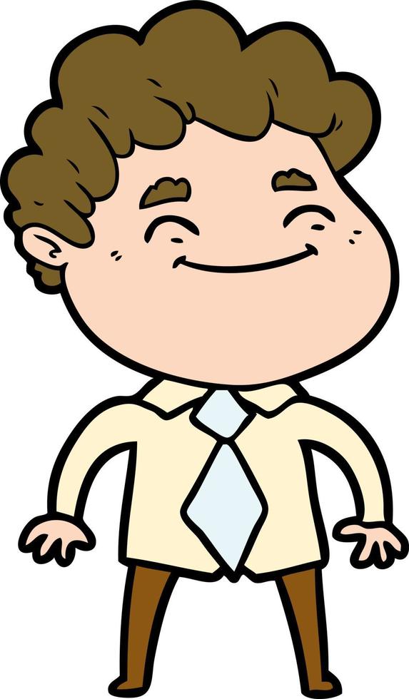cartoon friendly man vector