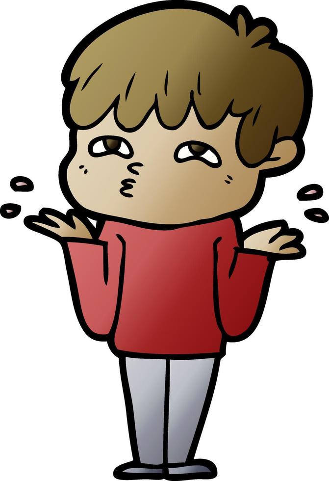 cartoon man confused vector