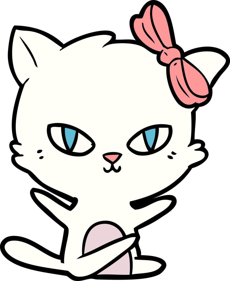 cute cartoon cat vector