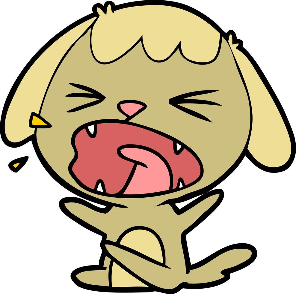 cute cartoon dog barking vector