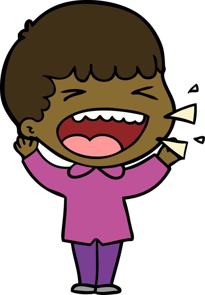 cartoon laughing man vector