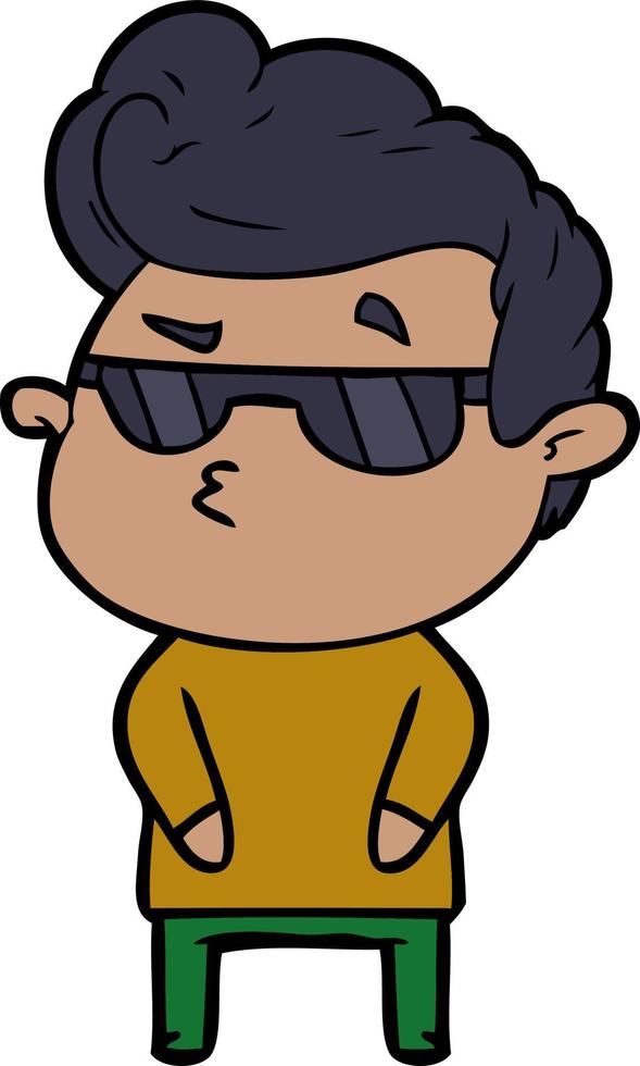 cartoon cool guy vector