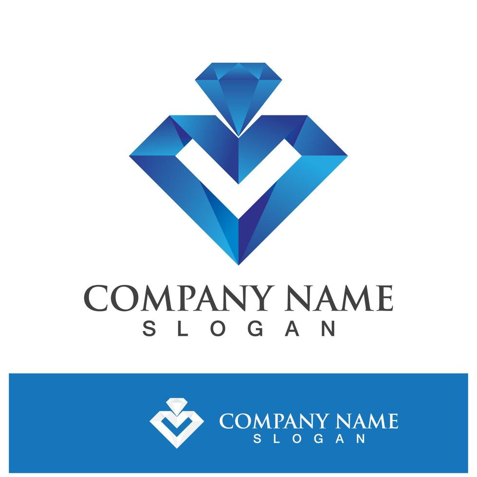 Diamond logo template vector icon