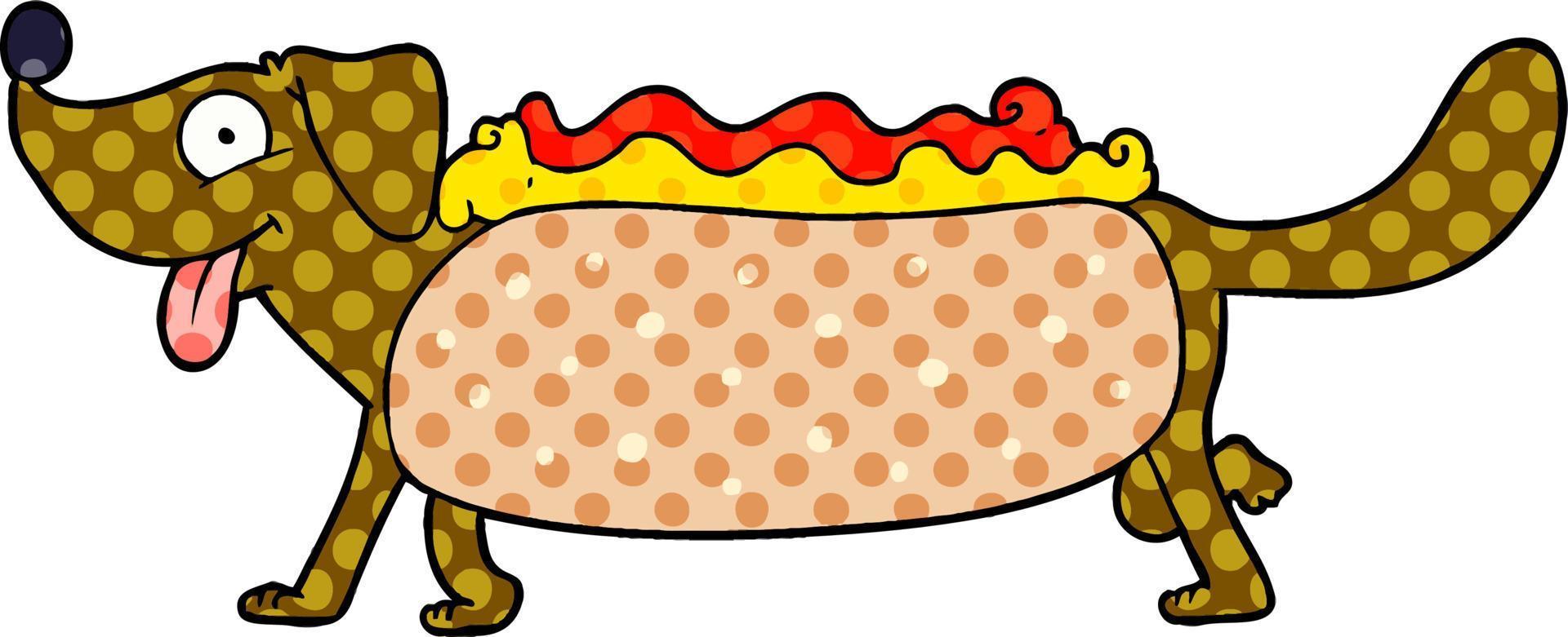 cartoon hotdog character vector