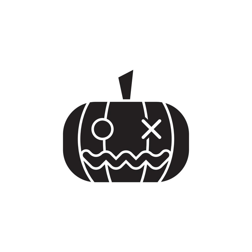 vector de cara de calabaza para presentación de icono de símbolo de sitio web