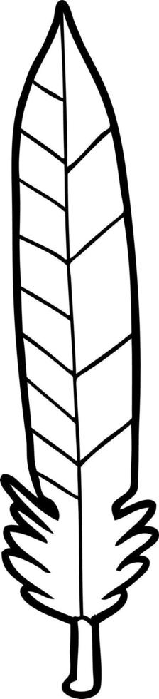 cartoon line drawing feather vector