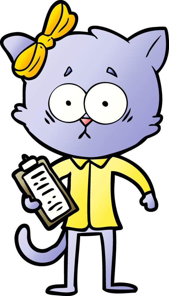 gato de personaje de dibujos animados vector