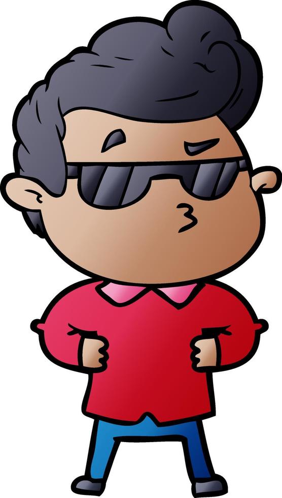 chico genial de dibujos animados vector