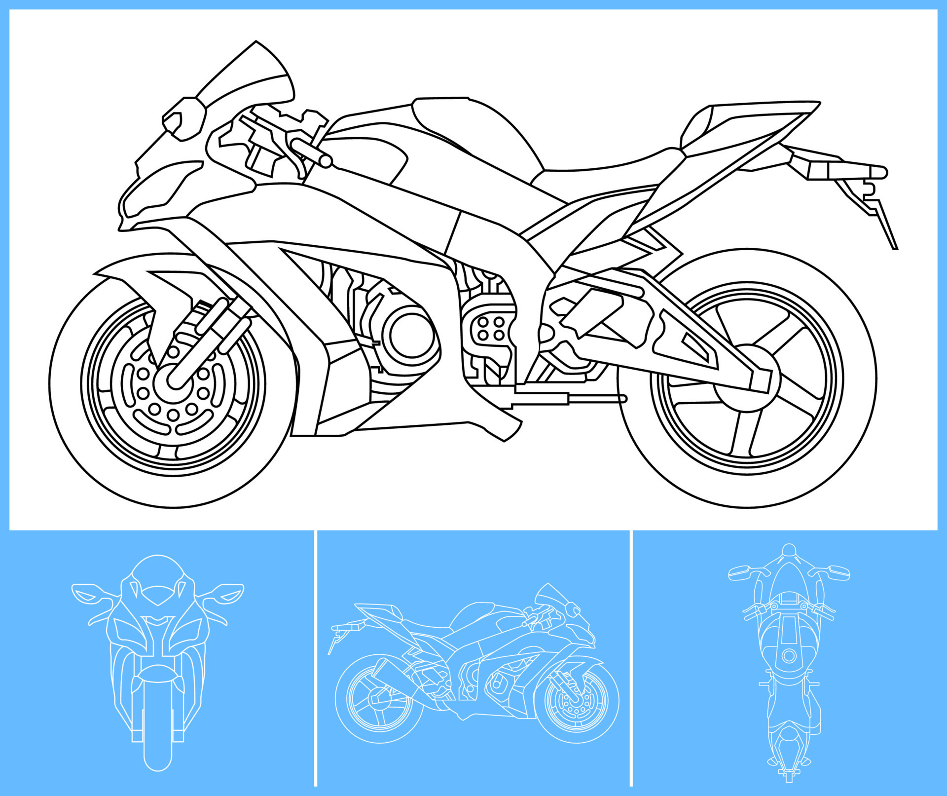 speed-motorcycle-template-transportation-outline-stroke-template-blue
