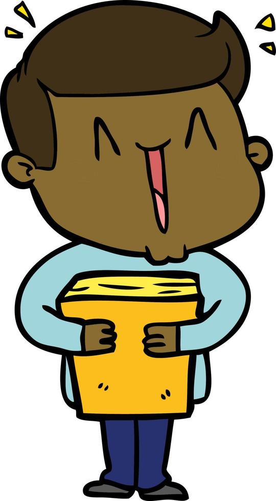 cartoon excited man vector
