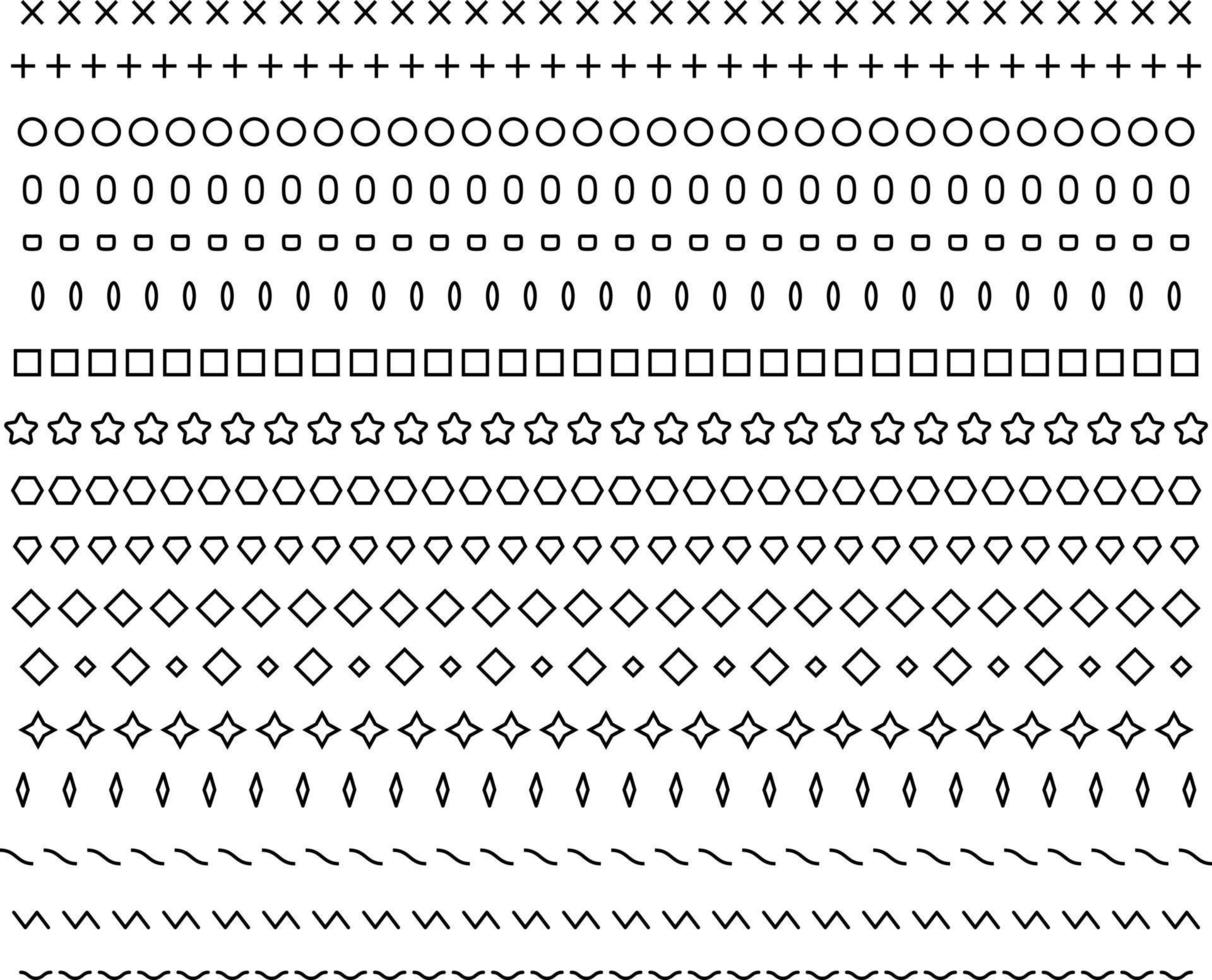 dot line icon on white background. dividers sign. line border and text design element. flat style. vector