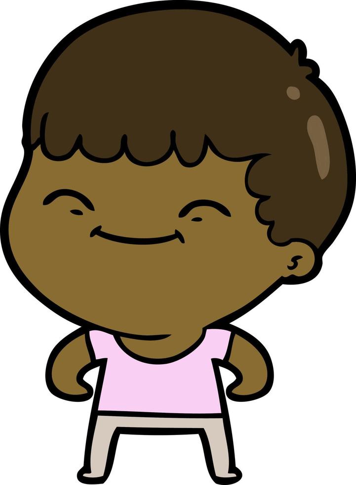 cartoon happy boy vector