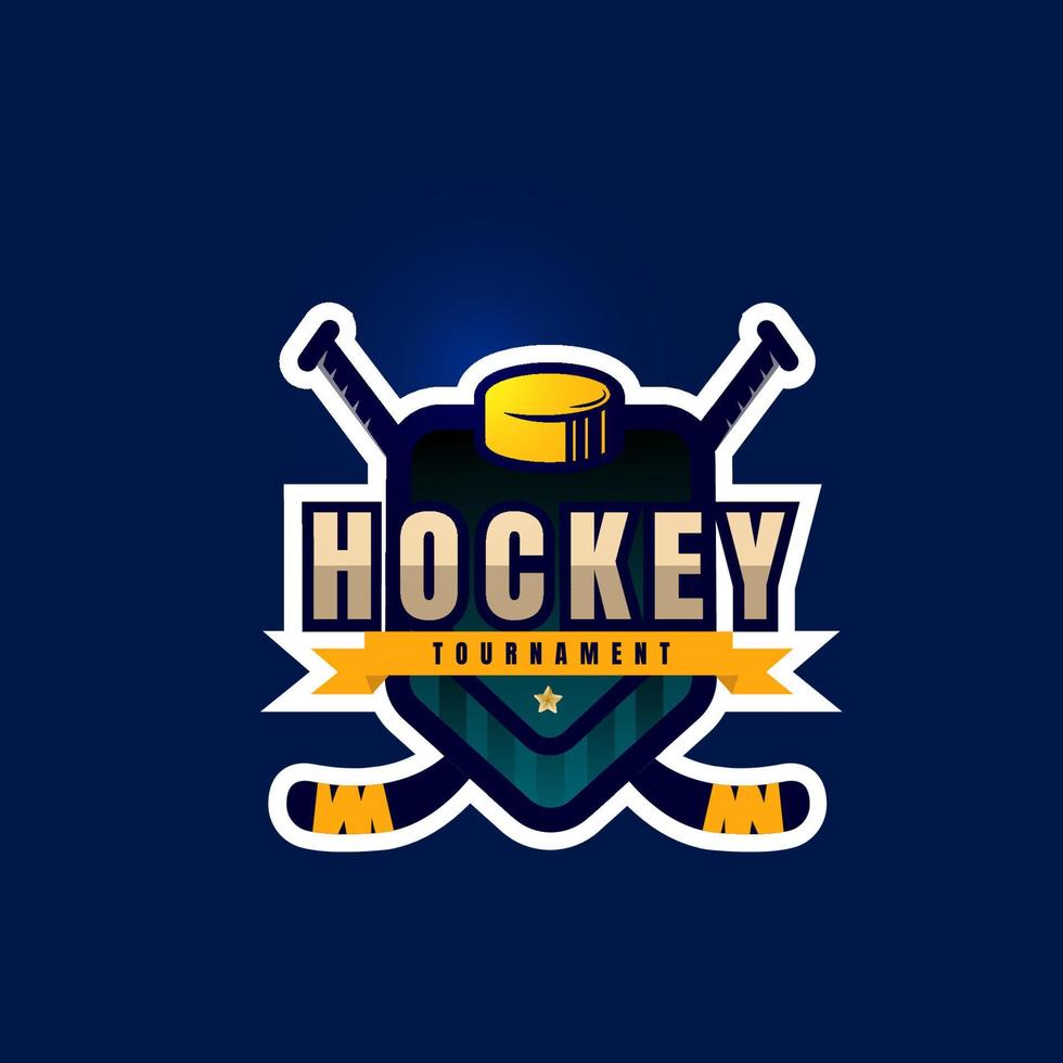 logotipo del club de hockey sobre hielo, diseño de placa. concepto de camiseta o logotipo, estampado, sello o camiseta. deporte de invierno. ilustración vectorial campeonato de hockey vector