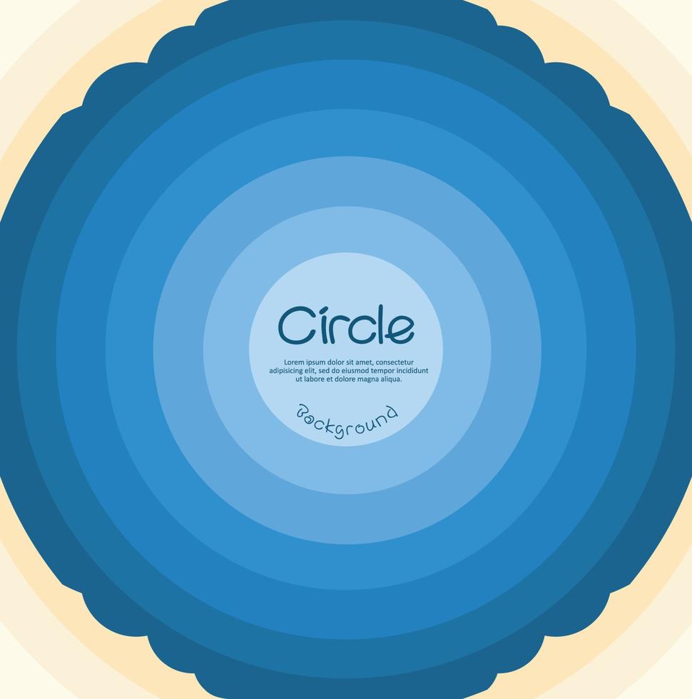 plantilla de fondo creativa para estilo circular y marcos curvos vector