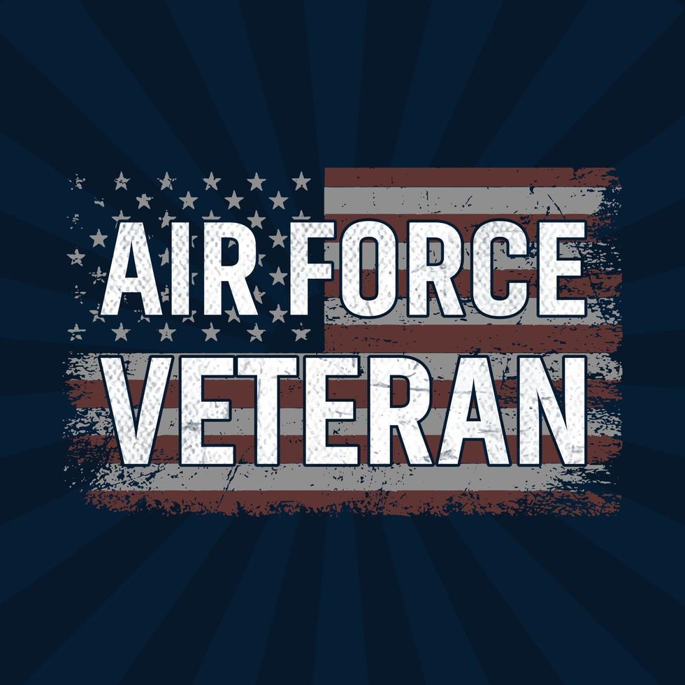 ilustración de diseño de temas de veteranos americanos con estilo grunge vector