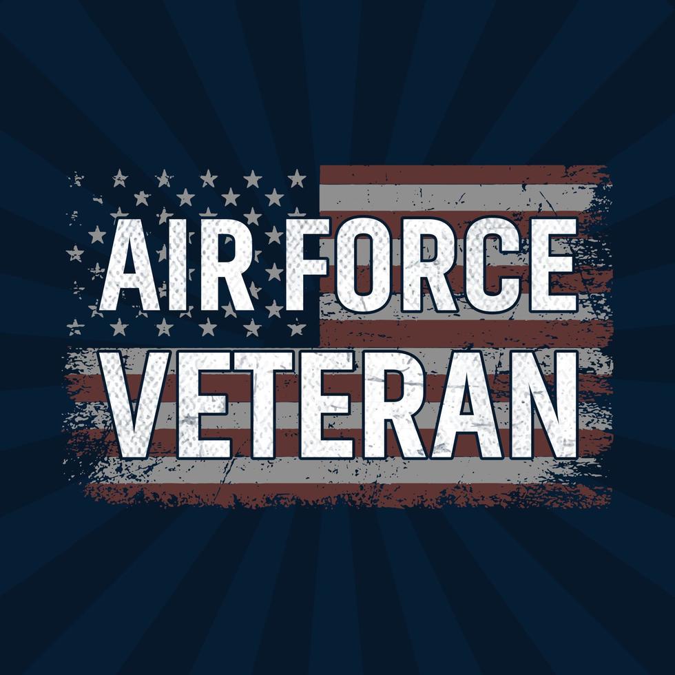 Illustration American Veteran Themes Design With Grunge Style vector