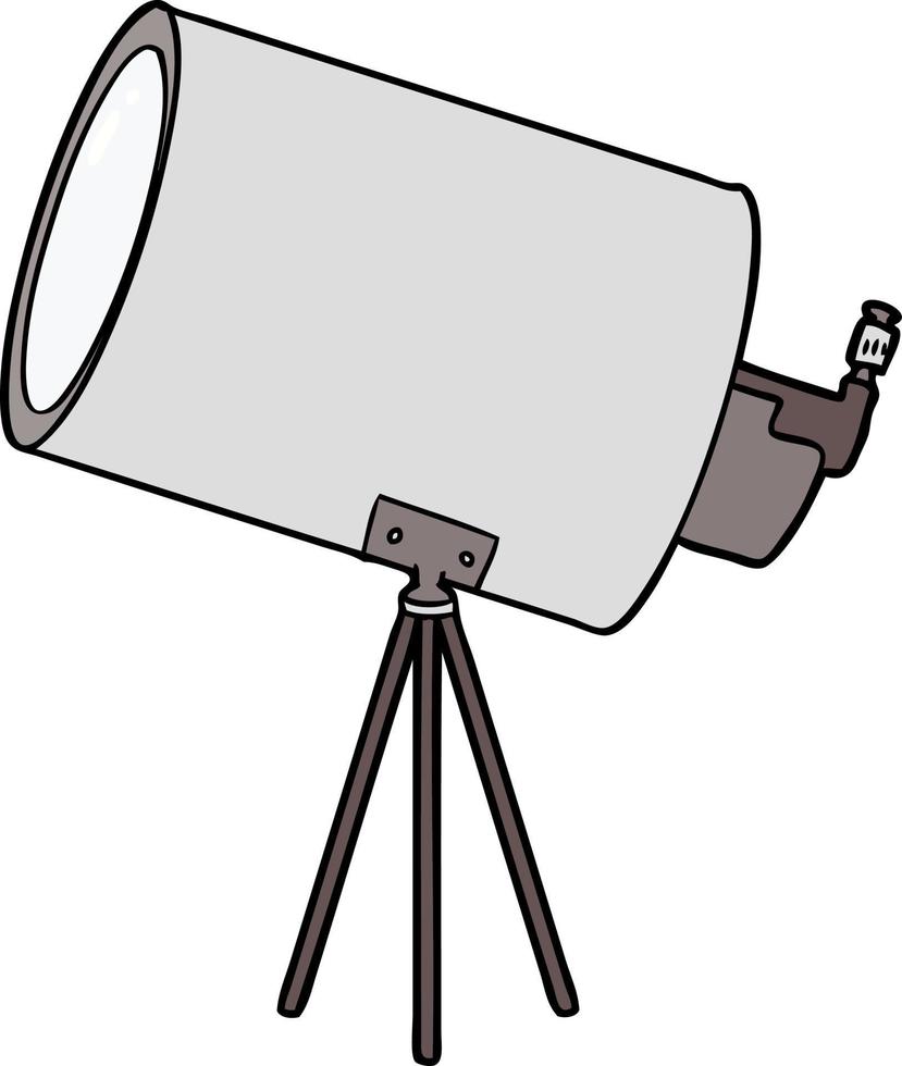 cartoon big telescope vector