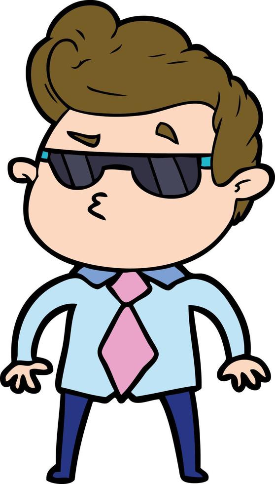 cartoon cool guy vector