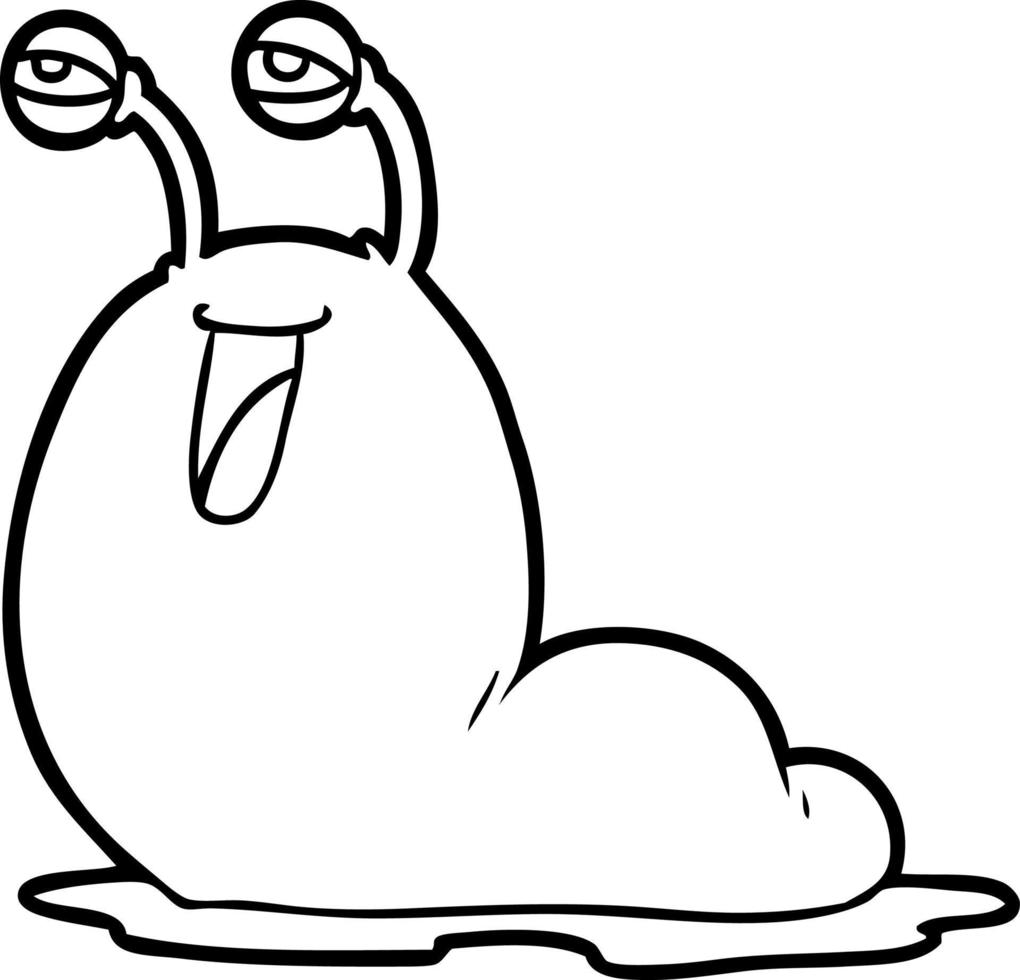 gross cartoon slug vector