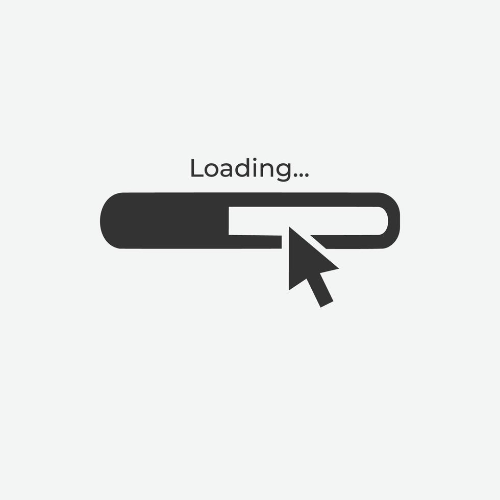 Loading vector icon. Load icon symbol. Downloading vector illustration on isolated background.