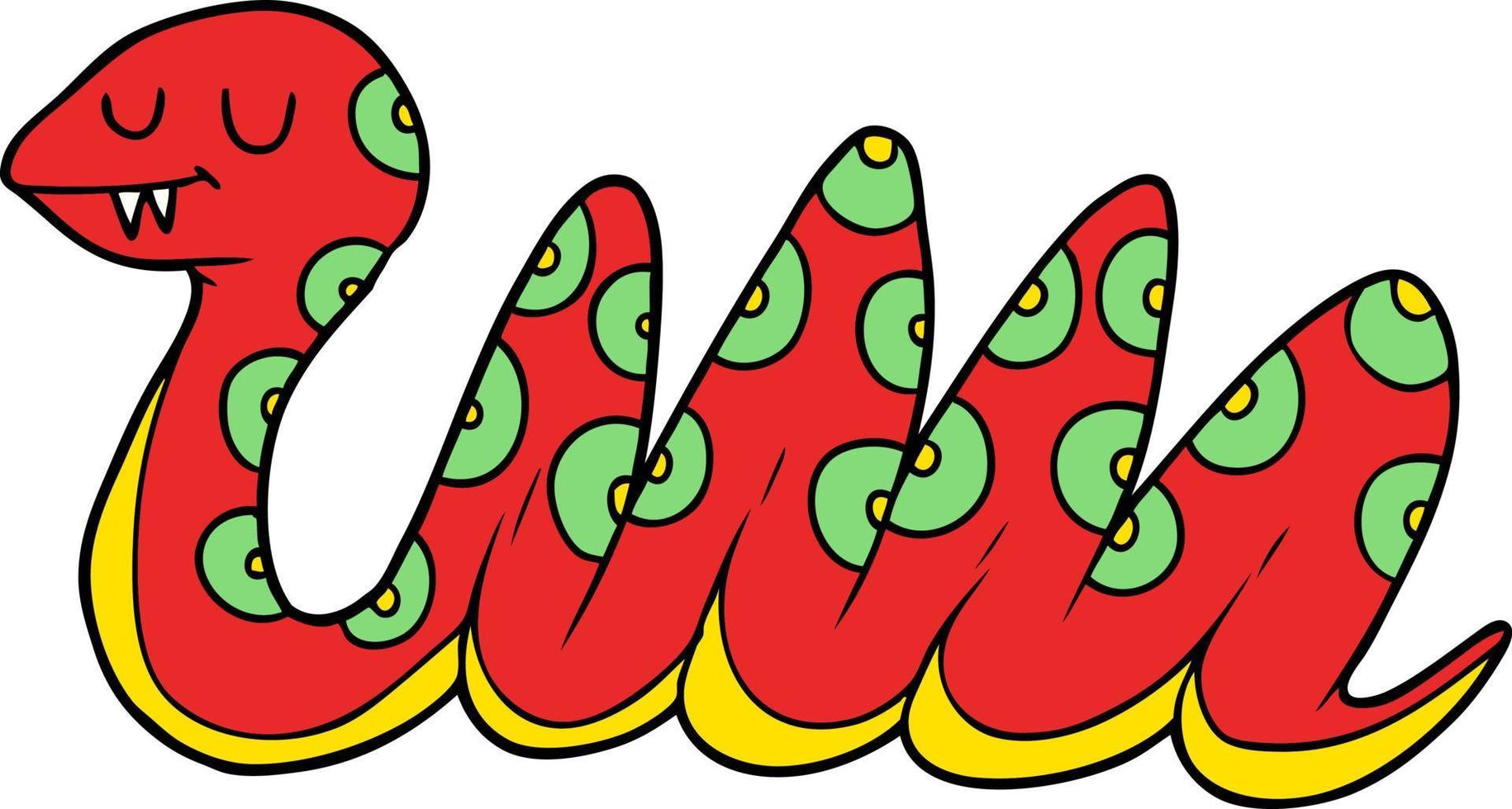 Vector cartoon snake