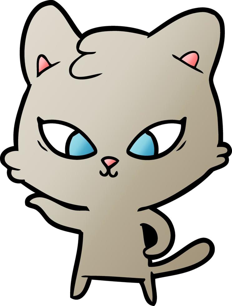 lindo gato de dibujos animados vector