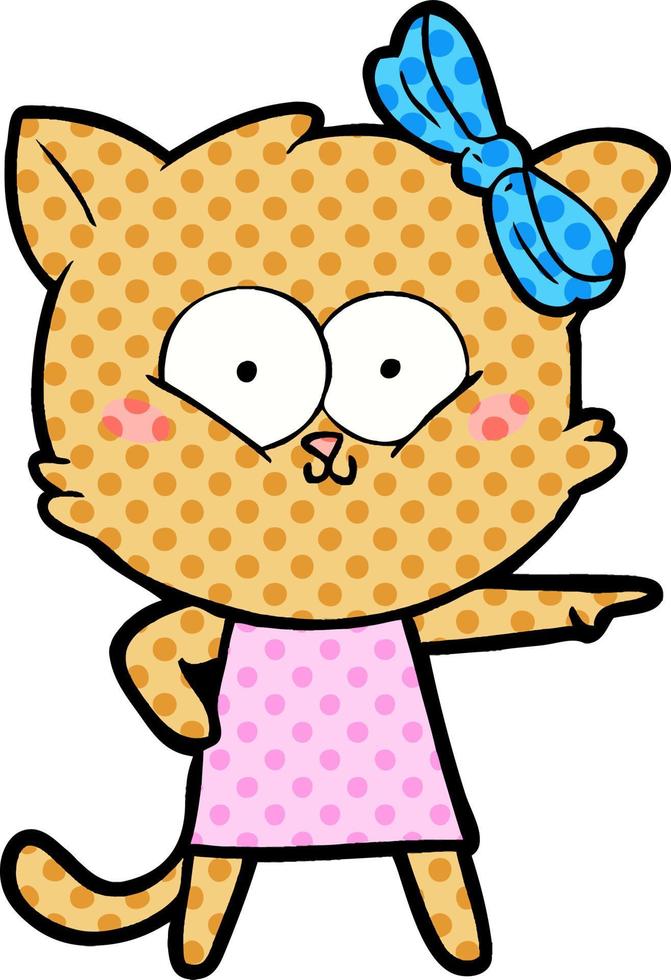 Vector cartoon cat