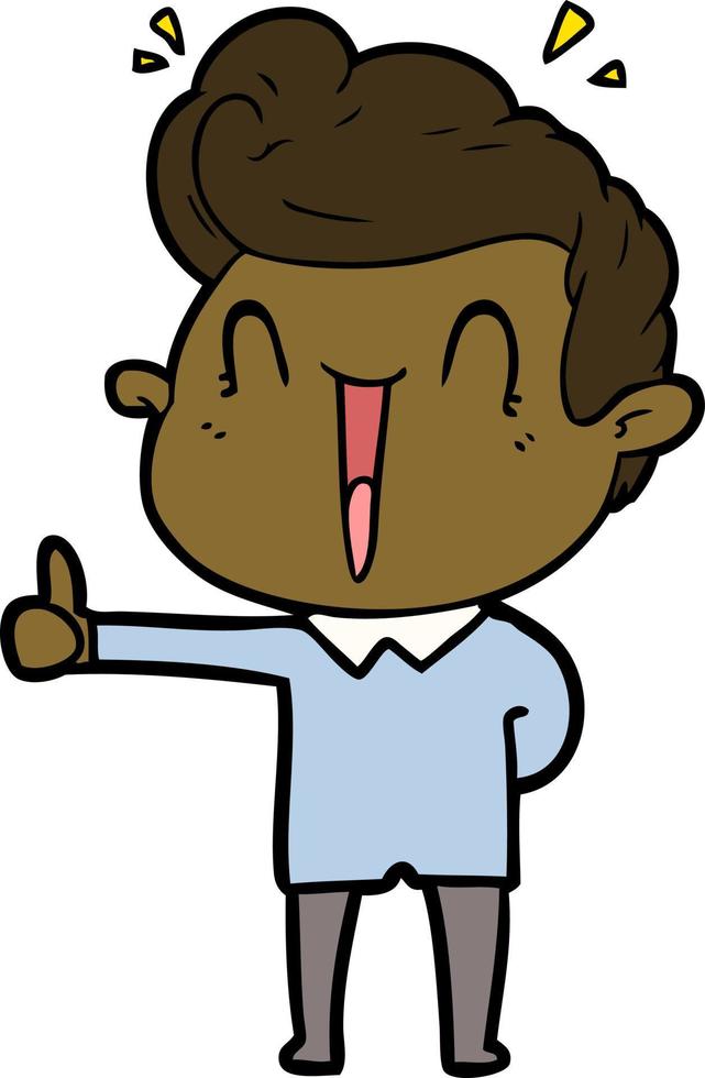 cartoon excited man vector