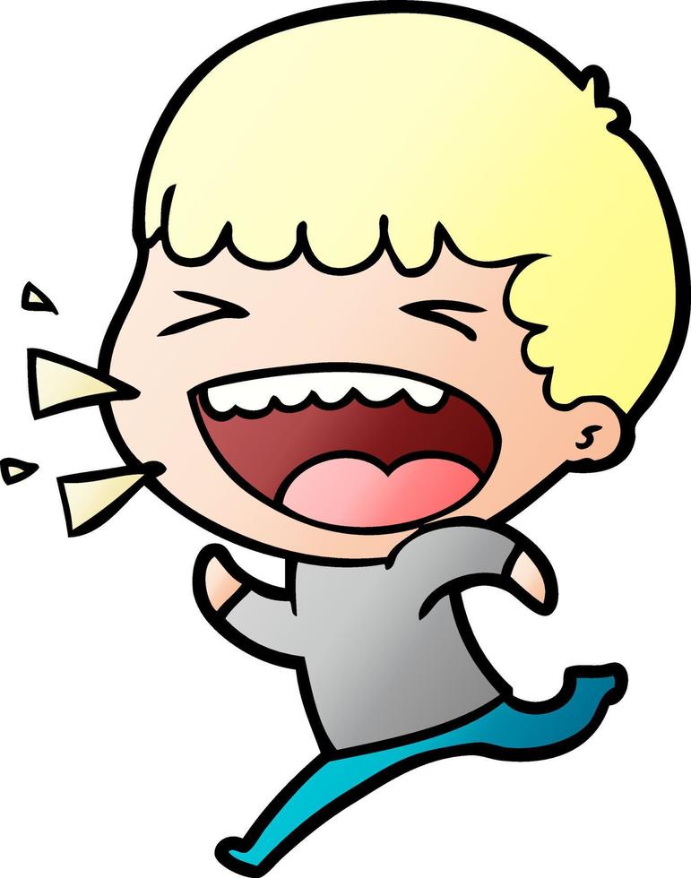 cartoon laughing man vector