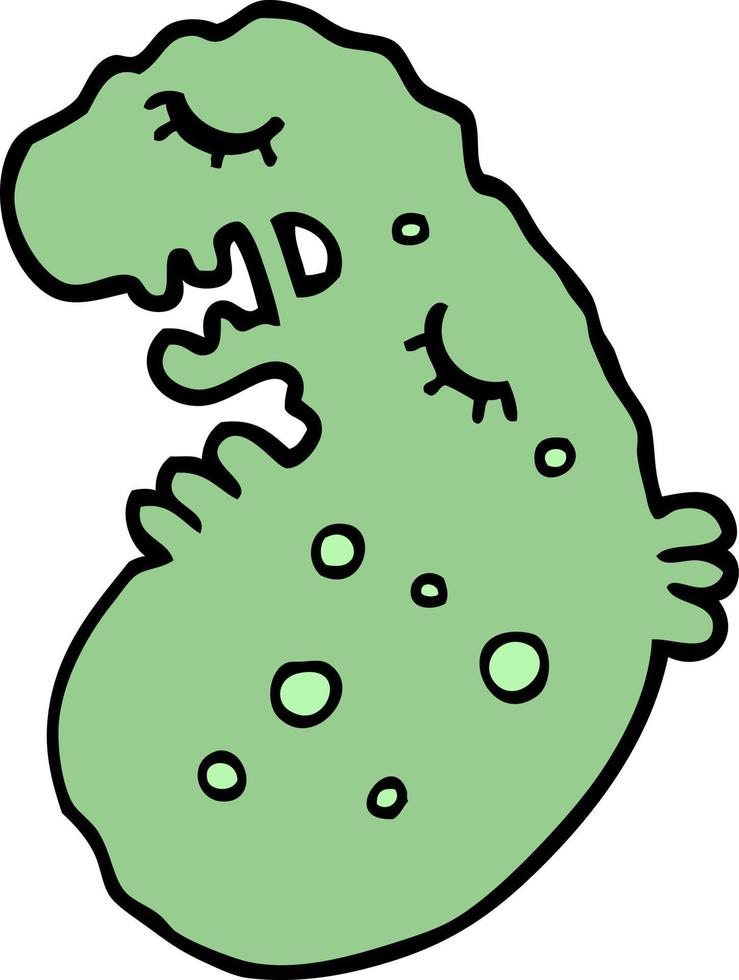 hand drawn doodle style cartoon germ vector