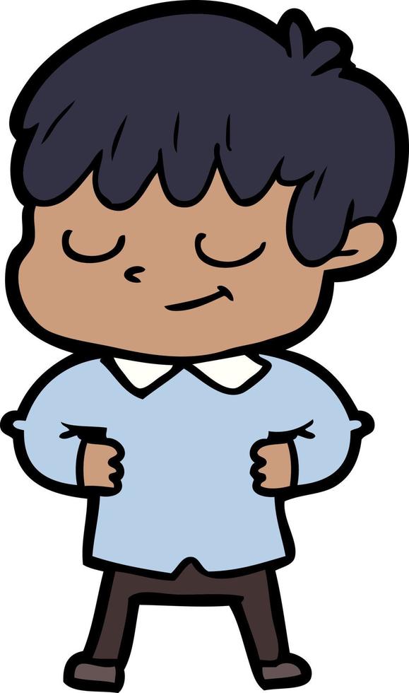 niño feliz de dibujos animados vector