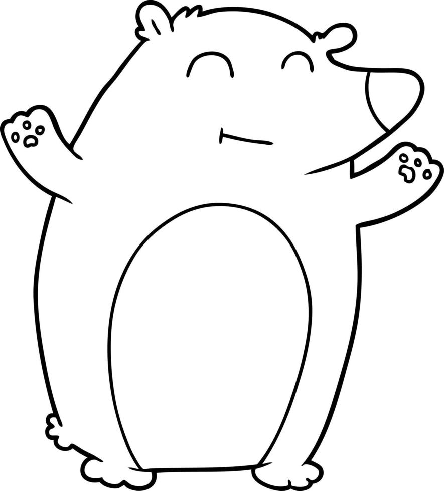 happy cartoon bear vector