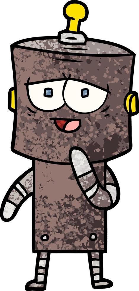 cartoon doodle character robot vector
