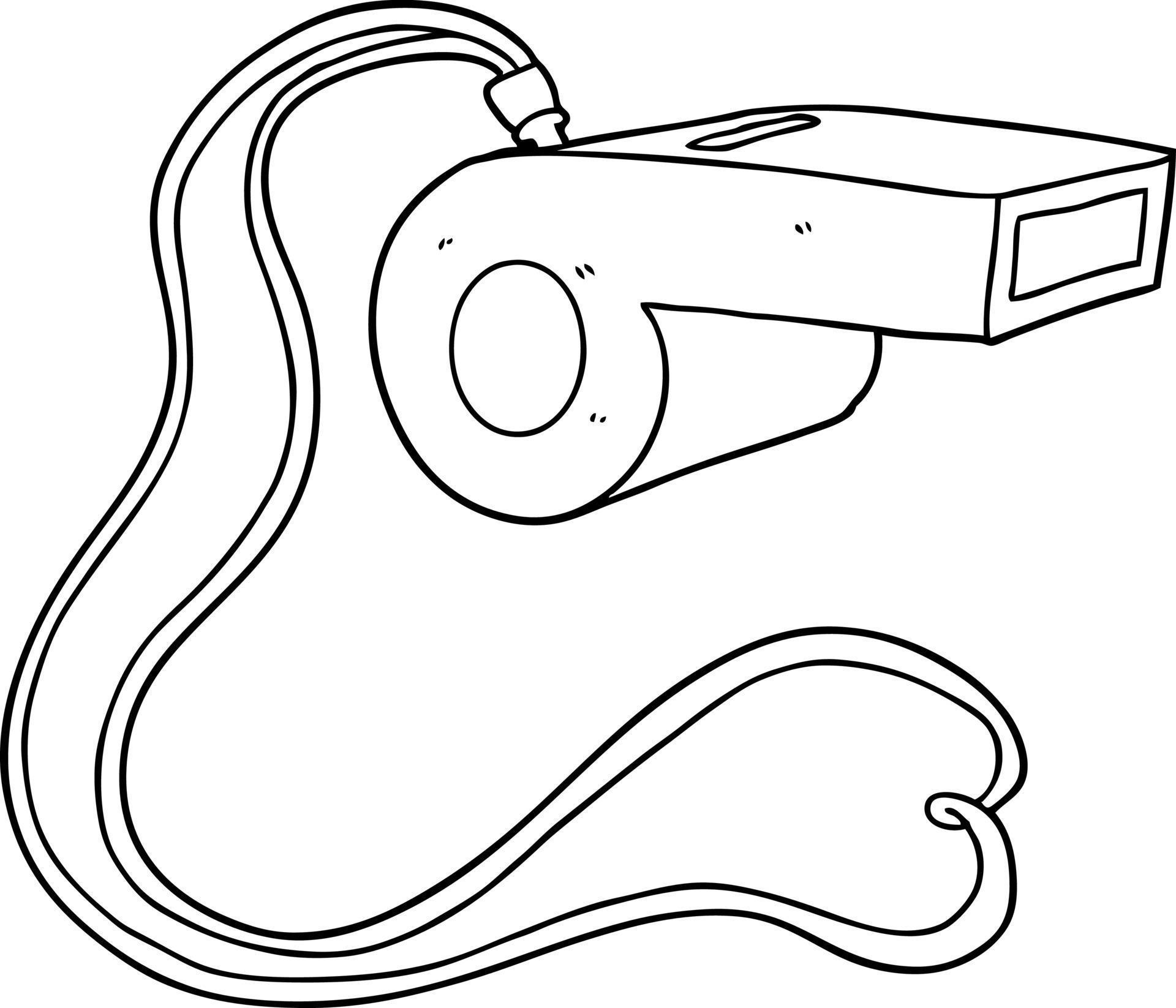 cartoon line drawing whistle 12478053 Vector Art at Vecteezy