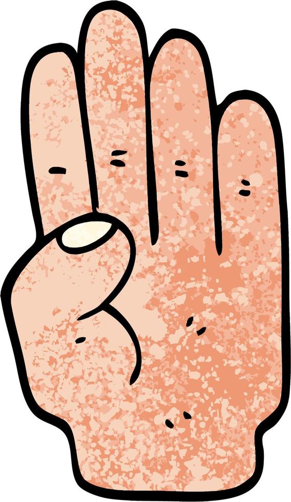 grunge textured illustration cartoon hand vector