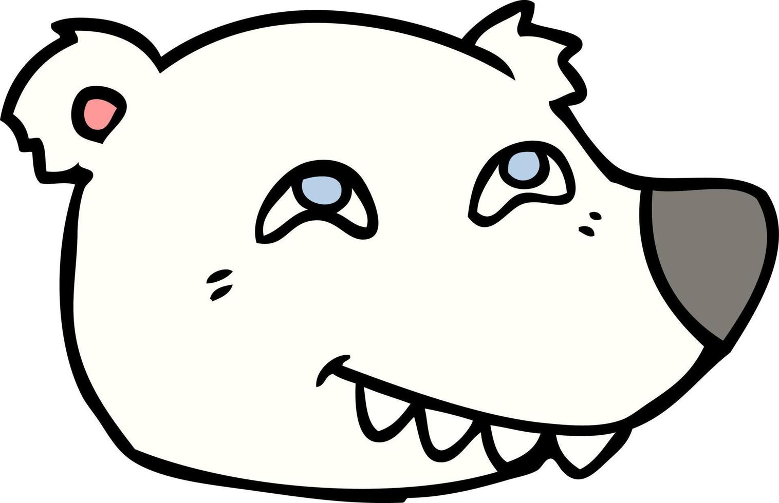 cartoon polar bear face vector