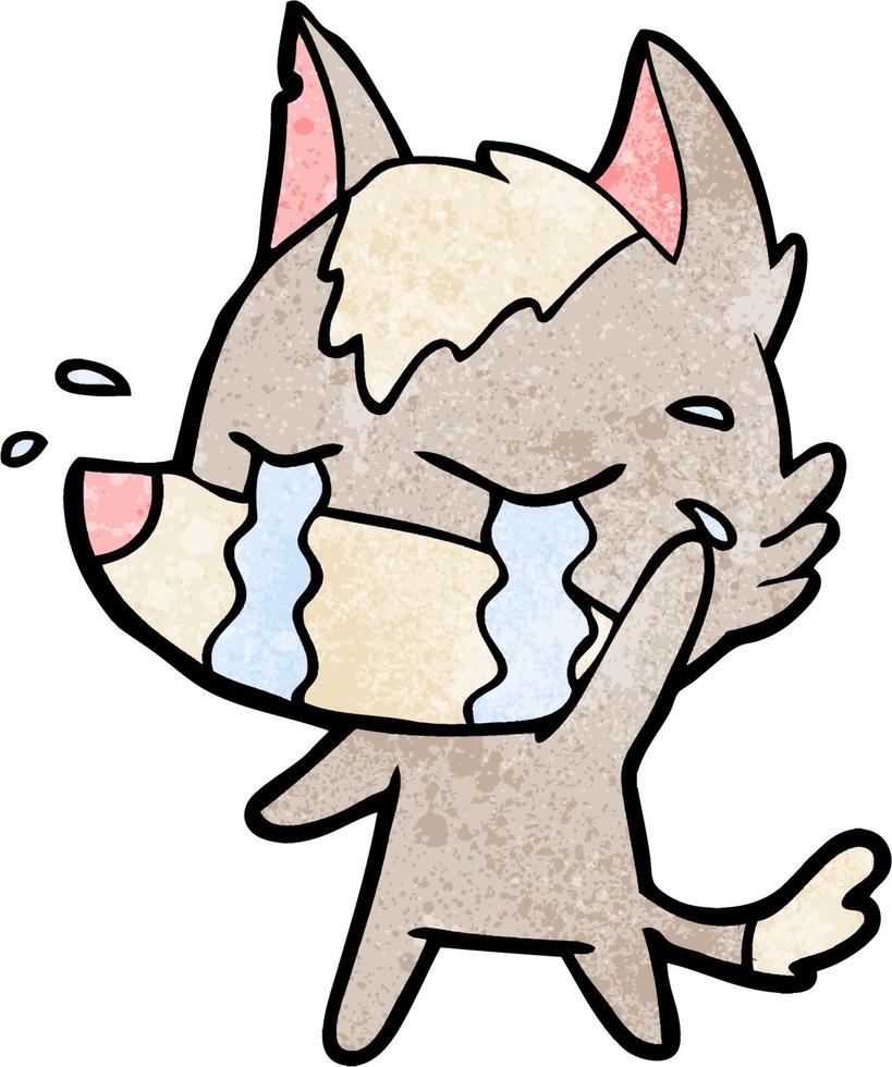 cartoon crying wolf 12478309 Vector Art at Vecteezy