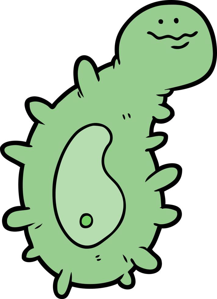 cartoon doodle character germ vector