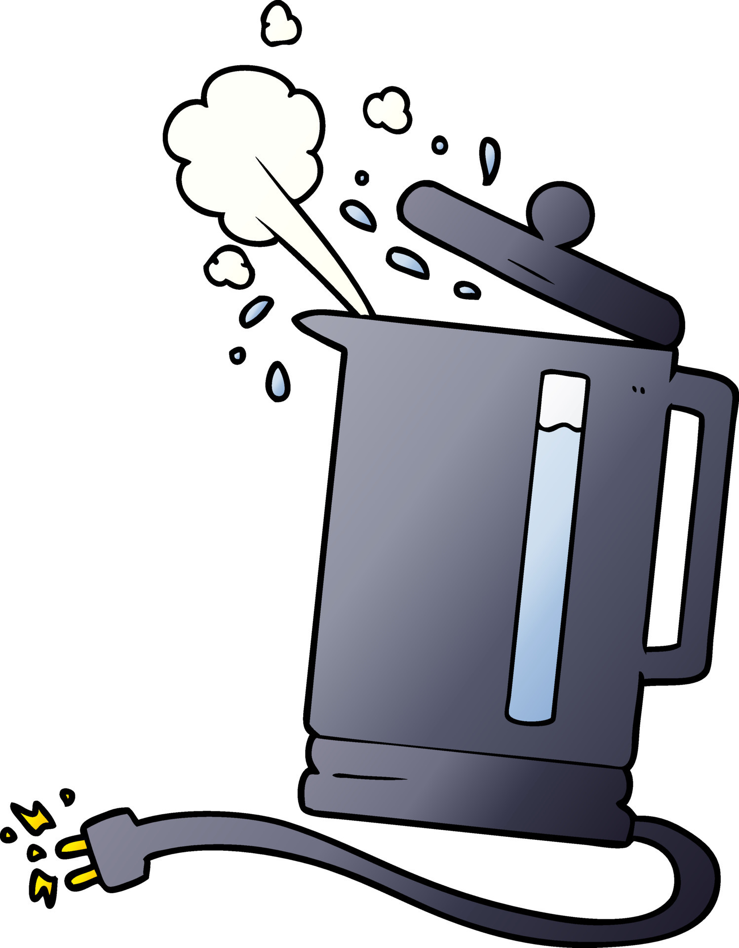 cartoon electric kettle boiling 12478422 Vector Art at Vecteezy