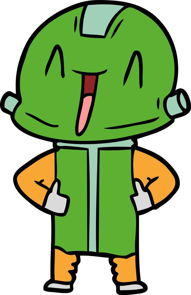 Vector cartoon robot