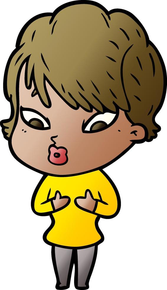 Vector cartoon woman