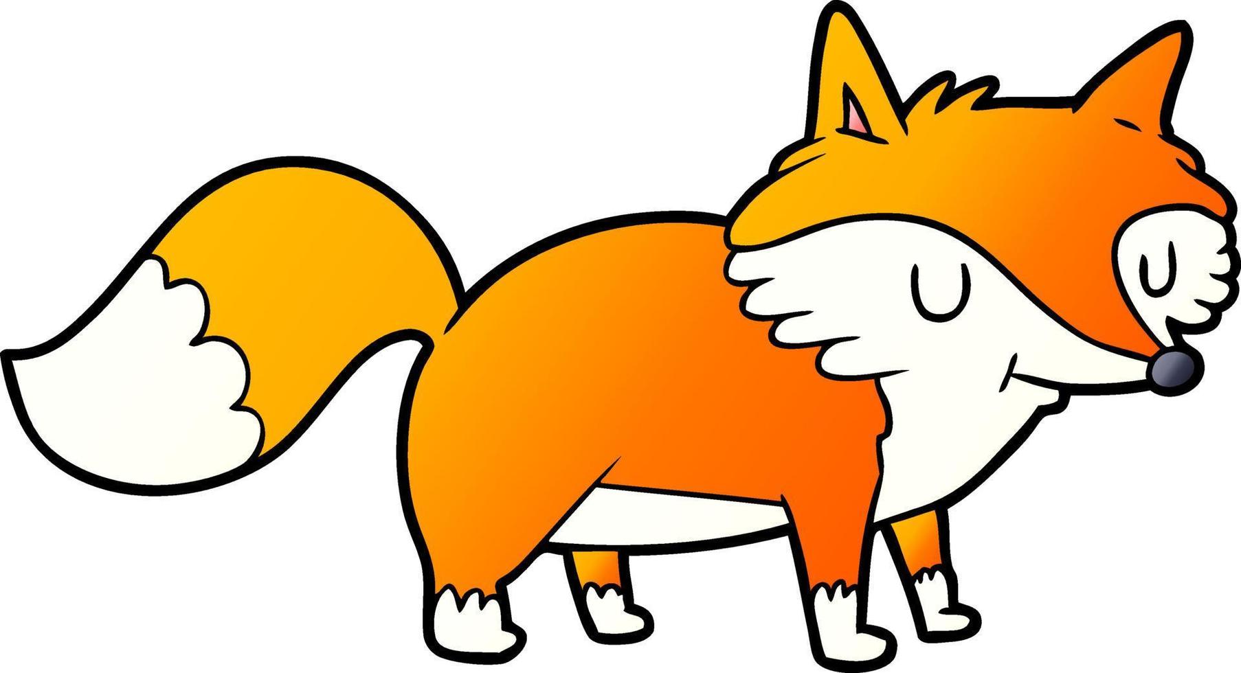 cartoon fox character vector