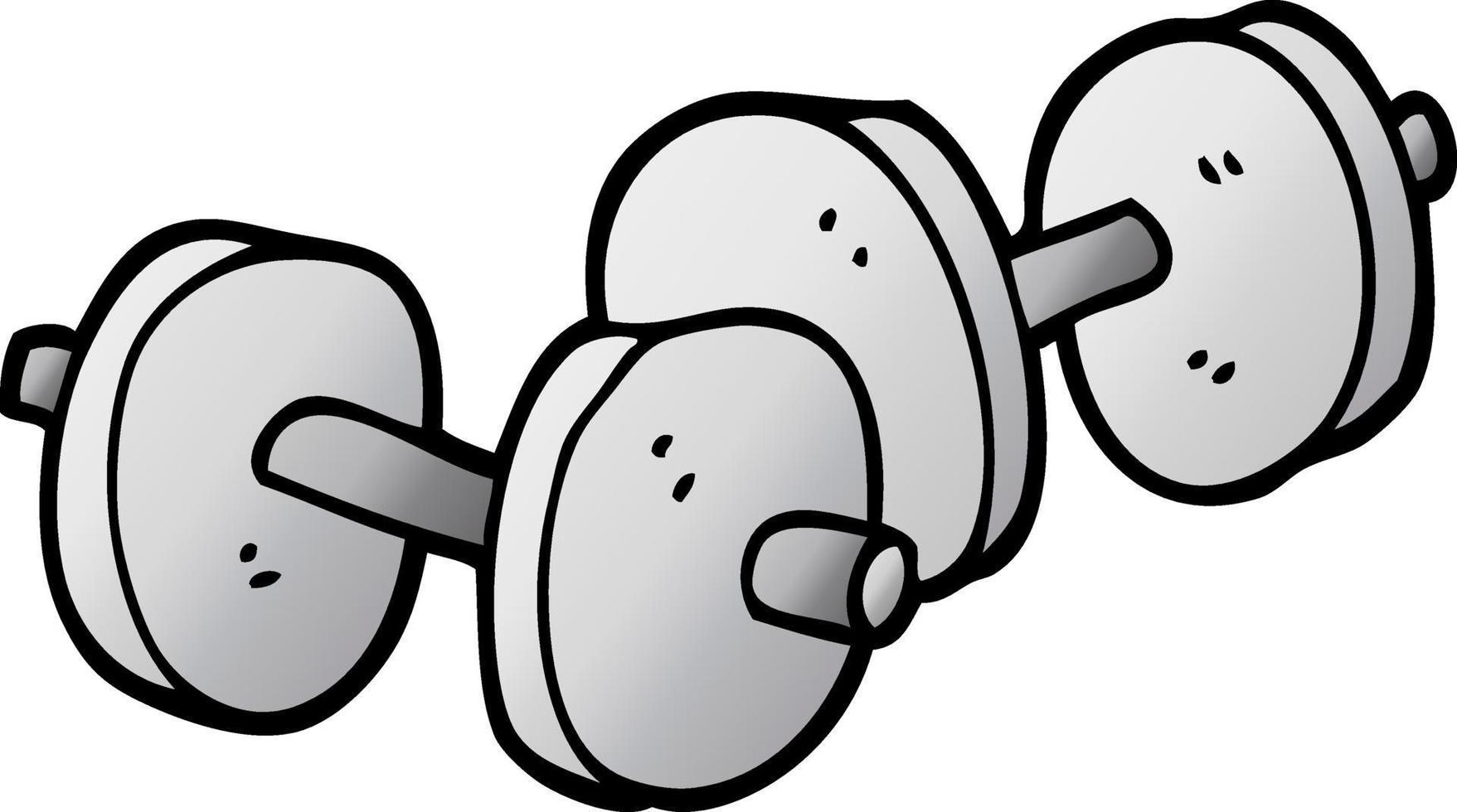 vector gradient illustration cartoon pair of dumbbells