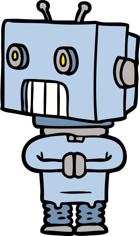 Vector cartoon robot