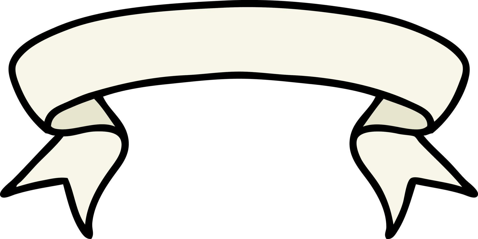traditional tattoo of a banner vector