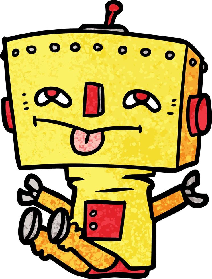 personaje de robot de dibujos animados vector